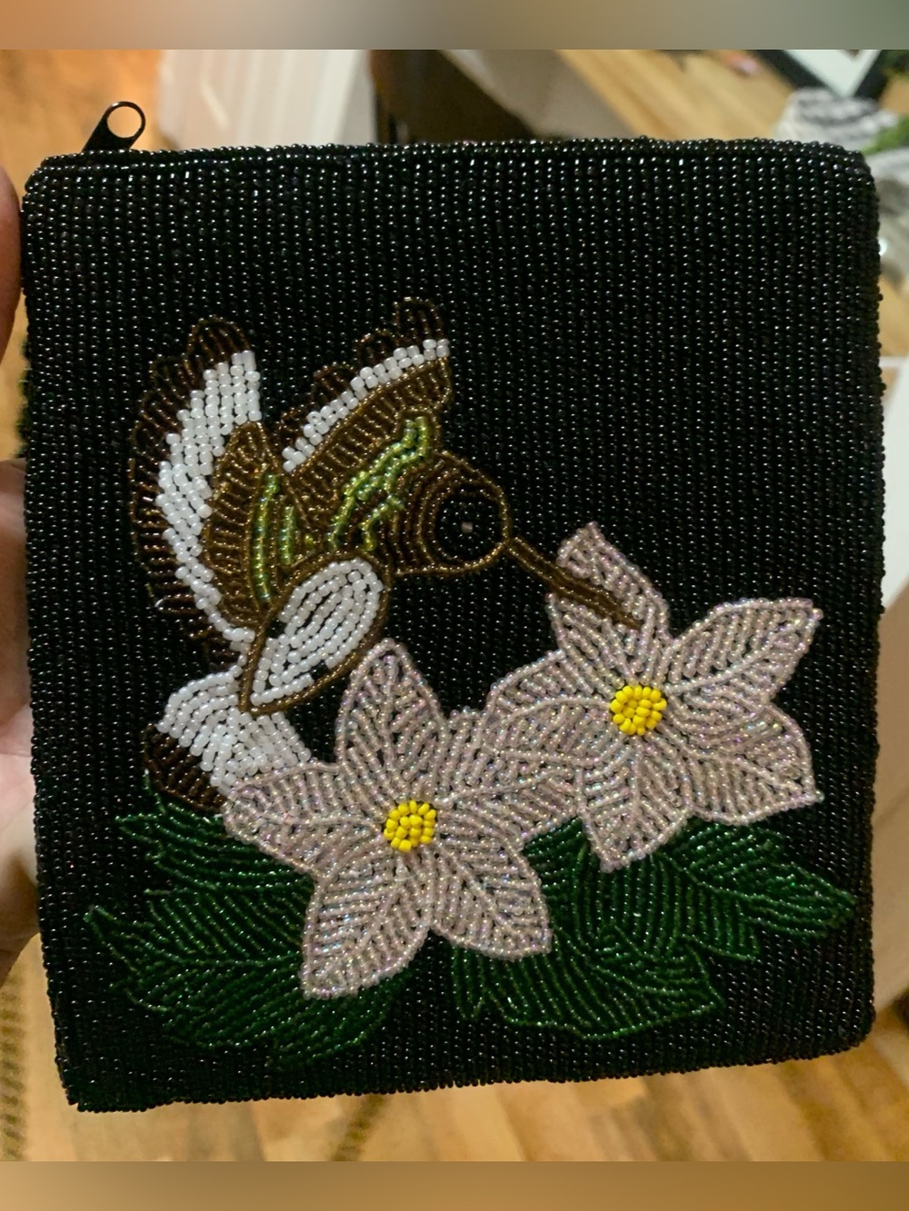 NWOT ERMO Beaded Hummingbird Crossbody